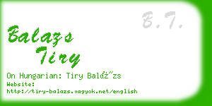 balazs tiry business card